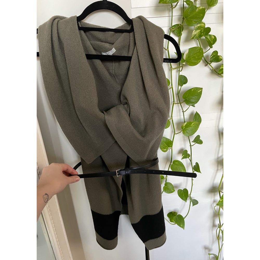 Joie Wool Wrap Vest with Belt